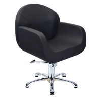 Scaun coafor / styling chair ALPEDA VENUS_piele neagra