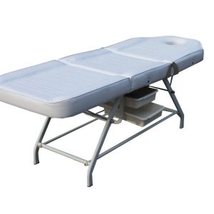 Fotoliu pat cosmetica cu 2 sertare, alb