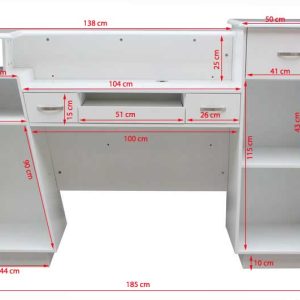 Receptie barbershop / salon cod 292031 alb