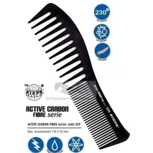 Kiepe pieptene profesional, Active Carbon 509 - 195*50 - imagine 1