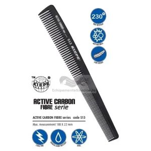 Kiepe pieptene profesional, Active Carbon 513 - 180*22 - imagine 1