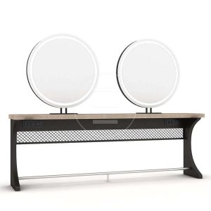 Post lucru coafor / styling unit ALPEDA WOODY CIRCLE DOUBLE MDF