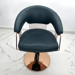 Scaun coafor / styling chair Alpeda ELITE SL, piele albastra, OUTLET