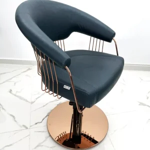 Scaun coafor / styling chair Alpeda ELITE SL, piele albastra, OUTLET