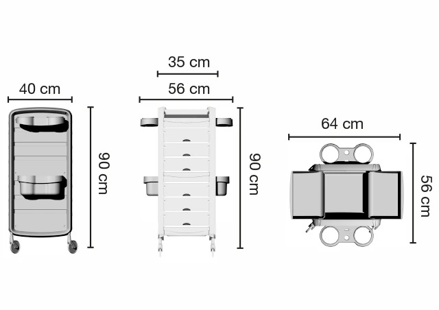 Ucenic cu 6 sertare, Ceriotti YES - 90*40 cm - imagine 3