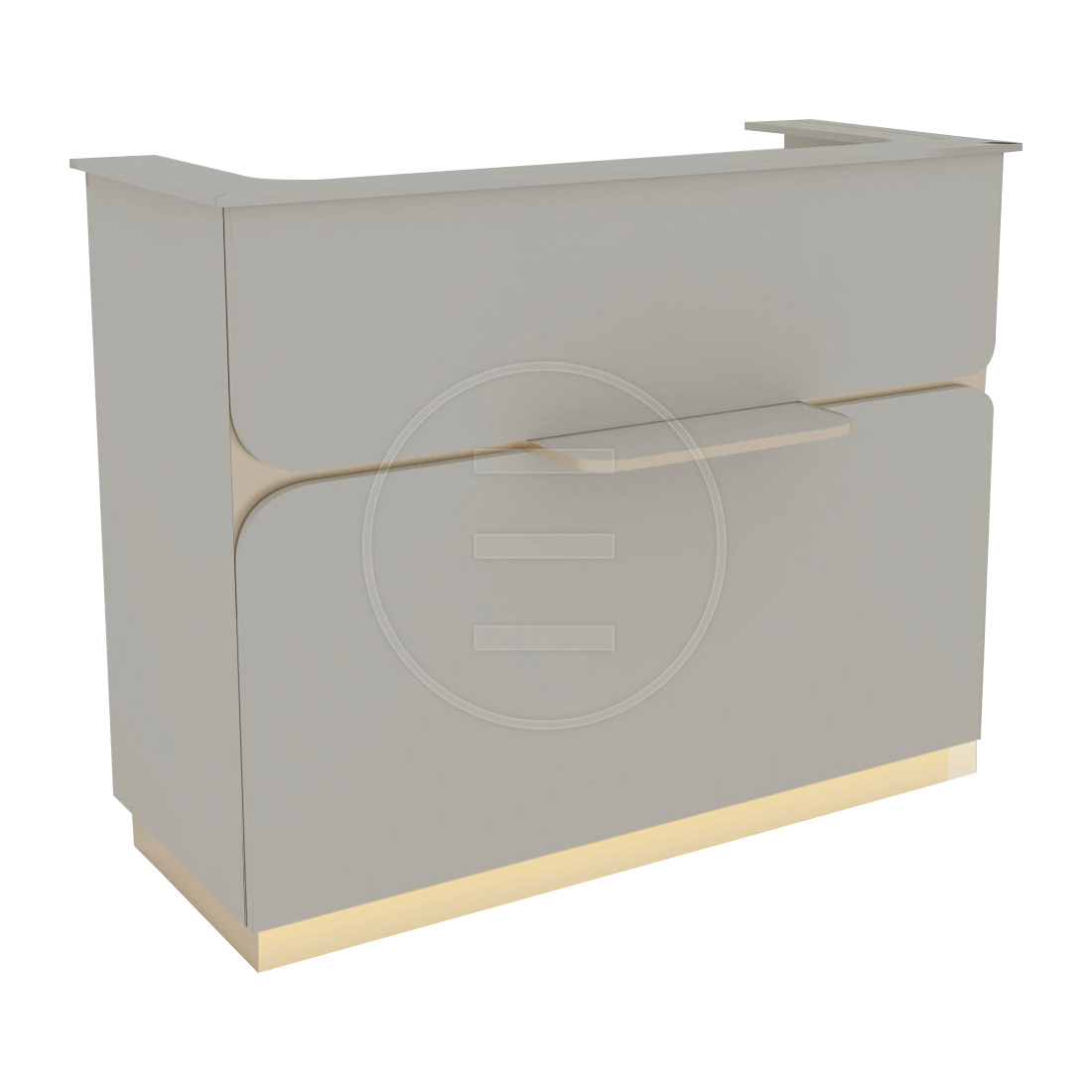 Receptie Alpeda Boho Desk Auriu / Crom / Rose / Black