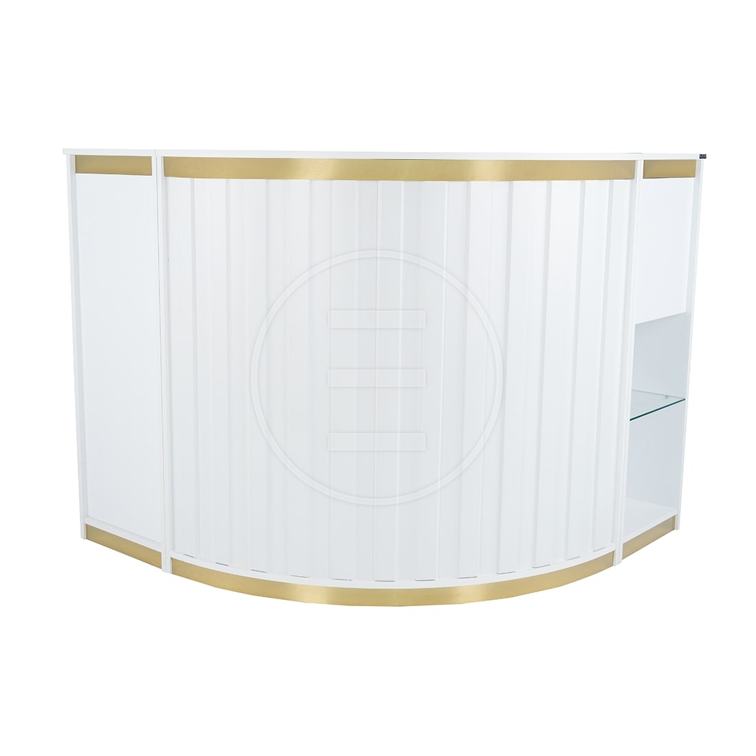 Receptie Alpeda Domino Desk Auriu / Crom / Rose / Black