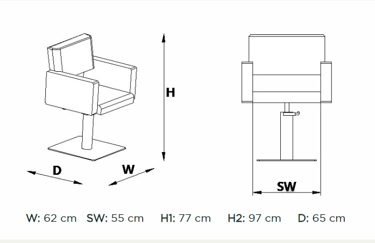 Scaun coafor / styling chair Alpeda KAI Black Edition - imagine 7