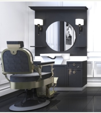 Post de lucru frizerie / barber styling unit Alpeda Sebastian - imagine 3