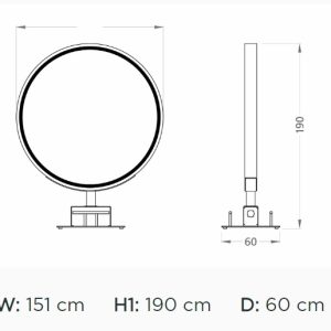 Post lucru coafor dublu / insula ALPEDA DOMINO