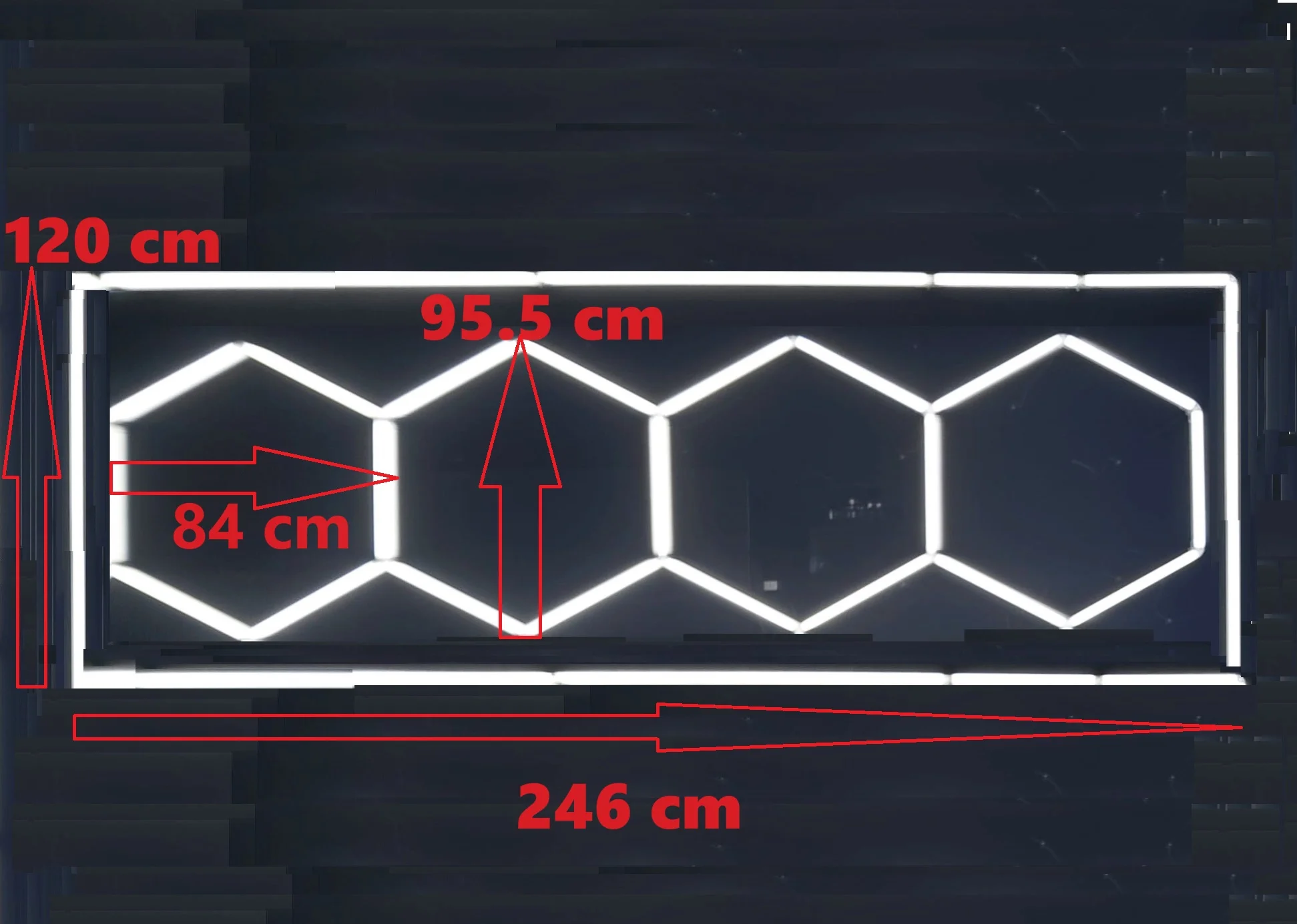 Set Lumini HexaLed - 360 / 120 cm, cu chenar - imagine 2
