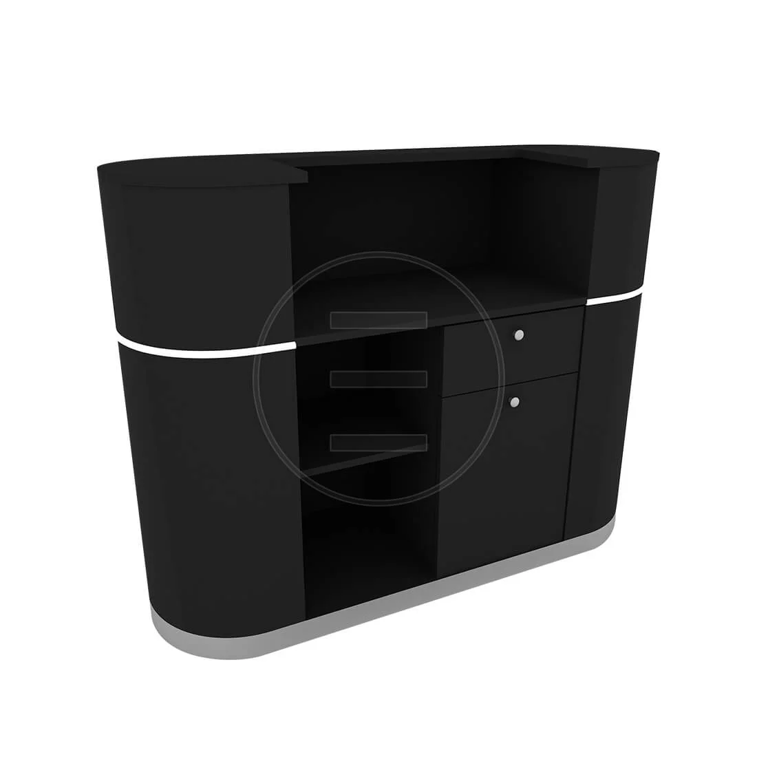 Receptie Alpeda Liba Desk Auriu / Crom / Rose / Black - imagine 6