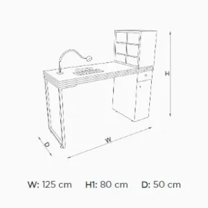 Masa manichiura Alpeda Stone Nail Station