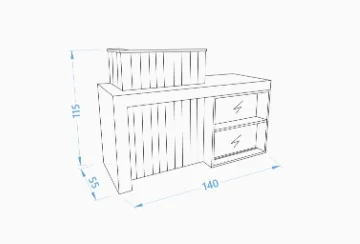 Receptie Alpeda Verga Desk - imagine 5