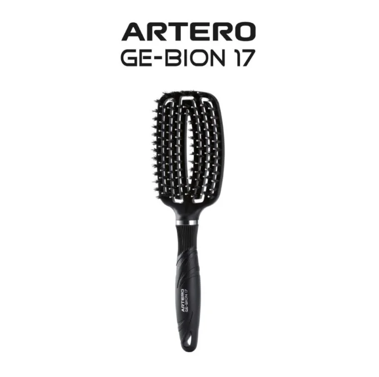 Perie par curbata flexibila cu ventilatie Artero / Artero Ge-Bion 17 Flexible Curve Vent Black