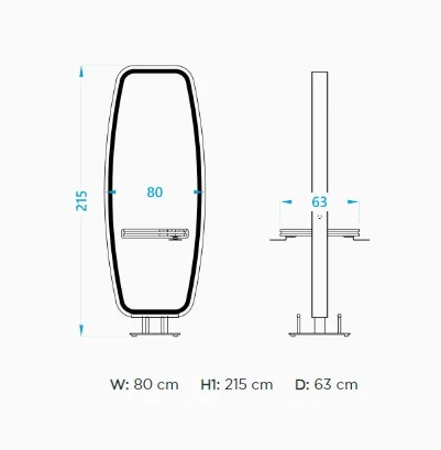 Post lucru coafor dublu/ insula Alpeda Boho Island - imagine 4