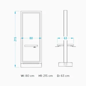 Post lucru coafor dublu/ insula Alpeda Stone Island