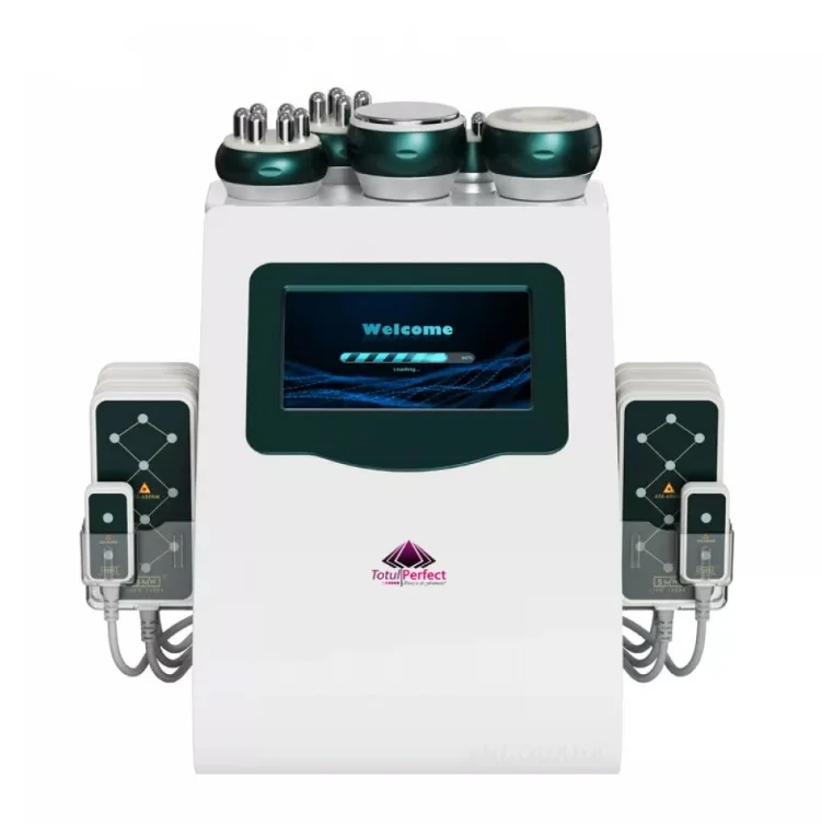 Aparat 6 in1 Lipolaser Liposuctie Virtuala, Cavitatie in vid, Tripolar, Multipolar RF Slabire in greutate, Indepartare celulita, Slabire Rapida, Radiofrecventa Profesional Salon, 61BL TotulPerfect