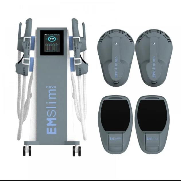 Aparat Sculptor Muscular Tesla EMS Sculpt HI-EMT + RF Remodelare corporala, Creare Masa Musculara, Tonifiere Abdomen, 4 Manipuli, Slabire intensiva NOVA4