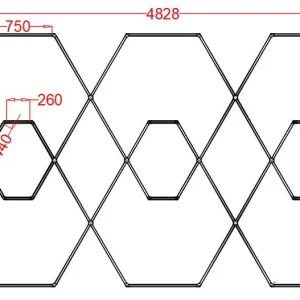 Sistem iluminat LED, HoneyComb, 2796mm*4828mm