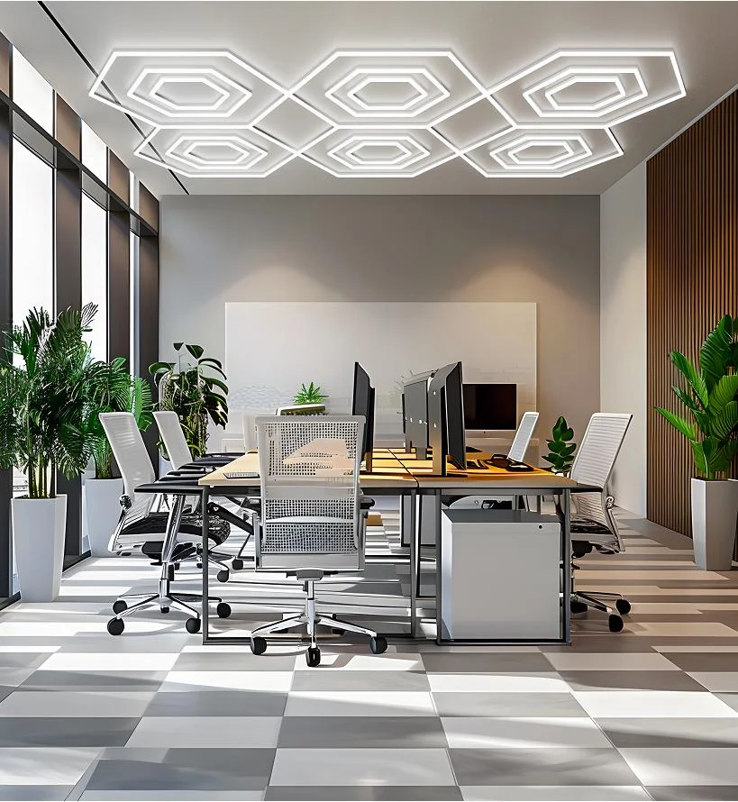 Sistem iluminat LED Hexagonal, HoneyComb, 2796mm*4828mm