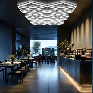 Sistem iluminat LED Hexagonal, HoneyComb, 2796mm*4828mm