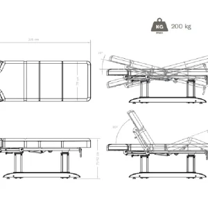 Scaun spa electric cu incalzire KANTON Chara Warm - imagine 7
