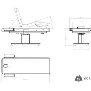 Pat electric pentru cosmetica, masaj si SPA KANTON BERTA - imagine 5