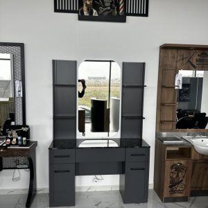 Post de lucru frizerie Kanton Antrasit, fara bazin ceramic, OUTLET