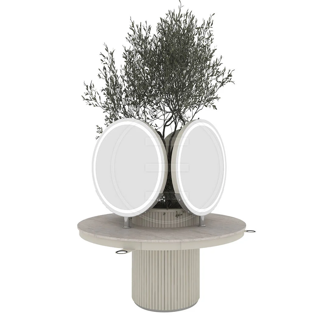 Post dublu de lucru coafor triplu / insula Alpeda Velux Island