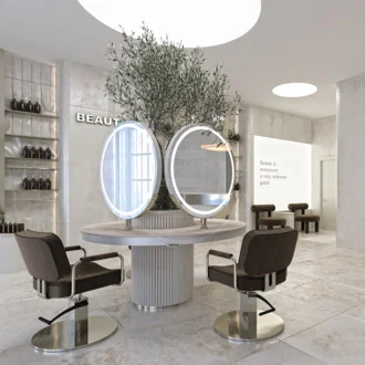 Post dublu de lucru coafor triplu / insula Alpeda Velux Island - imagine 2