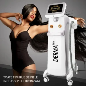Aparat Epilare Definitiva Laser Dioda 3 lungimi 755NM, 808NM, 1064NM Profesional 1200W Dioda Laser, 50mil Impulsuri DERMASkin Silver