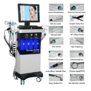 Combina cosmetica AquaFacial Standard 14 in 1 Oxy Spray, radiofrecventa, curatare, hidratantare, lifting