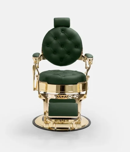 Scaun frizerie/ Barber chair Dduueett Mack Gold Green
